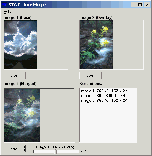 STG Picture Merge screen shot